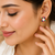 Certified natural freshwater pearls jewellery pearl centre multicolour stone floral stud earrings gold-tone setting.