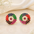 Certified natural freshwater pearls jewellery floral design, stud closure, festive wear, multi-stone setting,traditional