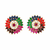 Certified natural freshwater pearls jewellery floral design, stud closure, festive wear, multi-stone setting,traditional