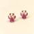 Certified natural freshwater pearls jewellery ruby & pearl stud earrings for women, gold-toned floral oval ruby stones.