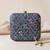 Pink floral printed clutch bag for women