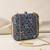Pink floral printed clutch bag for women