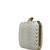 White sequins zigzag embroidery clutch