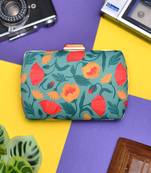 Floral bloom printed clutch for women