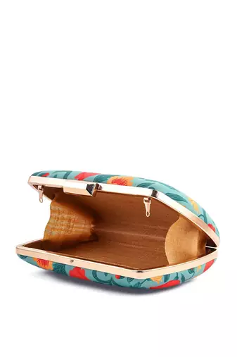 Floral bloom printed clutch for women