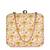 Yellow and pink patterned printed clutch bag for women