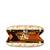 Yellow and pink patterned printed clutch bag for women
