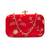 Royal red blossom clutch bag for women
