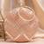 Light peach based sequins embroidery clutch