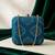 Yale blue embroidered clutch bag for women