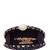 Black floral threadwork party clutch bag for women
