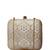 Off white multipattern sequins embroidery clutch