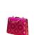 Magenta pink based silver pattern brocade fabric clutch