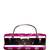 Magenta pink based silver pattern brocade fabric clutch