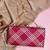 Maroon embroidered clutch bag for women