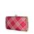 Maroon embroidered clutch bag for women