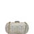 White thread and sequins embroidery clutch