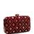 Red based golden sequins embroidery clutch