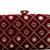 Red based golden sequins embroidery clutch
