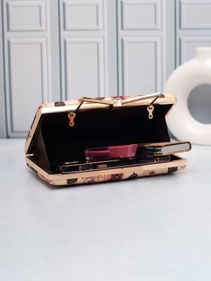 Ornate elegance printed clutch bag for women 4