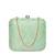 Mint green embroidered clutch bag for women