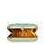 Mint green embroidered clutch bag for women
