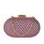 Maroon elegant capsule frame embroidery clutch