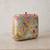 Elegant multicolor floral embroidered box clutch