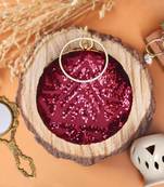 Red round embroidered clutch bag for women