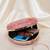Pink based silver sequins embroidery clutch