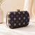 Royal blue ethnic floral pattern chain strap printed clutch