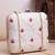  white & red floral embroidery clutch bag for women with detachable strap