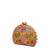  yellow  purple embroidered half moon clutch