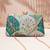  teal & aqua floral clutch bag for women