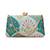 teal & aqua floral clutch bag for women