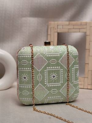  embroidered box clutch bag for women 1