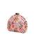  pink  red printed embroidered half moon clutch