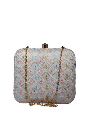  printed box clutch bag for women 1