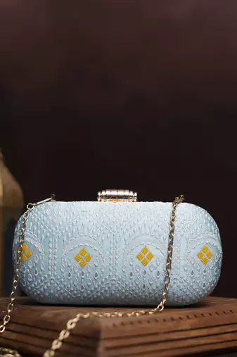  party blue clutch bag for women