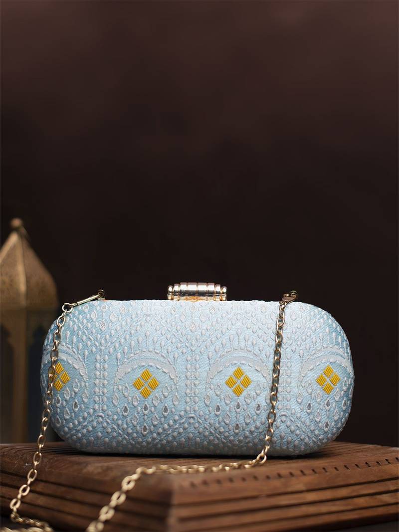  party blue clutch bag for women