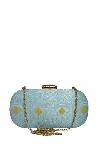  party blue clutch bag for women