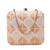  peach prism embroidered clutch bag for women
