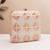  peach prism embroidered clutch bag for women