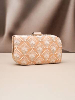  golden petal embroidered clutch bag for women 3