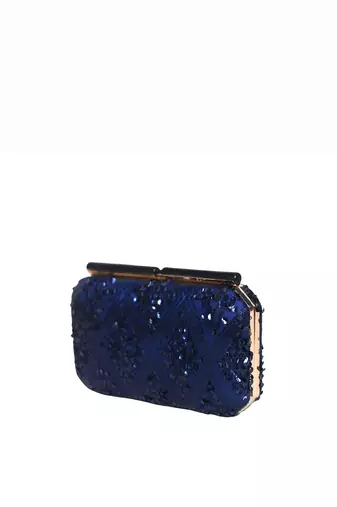  embellished box clutch with shoulder strap