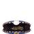  blue based pattern printed golden zari fabric clutch bag for women