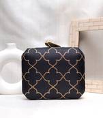  embroidered box clutch bag for women