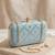  light blue based sequins embrodiery clutch bag for women with detachable strap