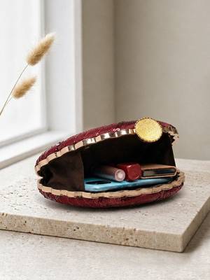  green embroidered box clutch bag for women 4