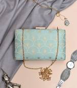  printed box clutch bag for women